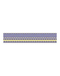 Barker Creek Double-Sided Straight-Edge Border Strips, 3in x 35in, Chevron Navy, Pack Of 12
