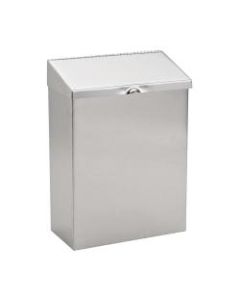 Hospital Specialty Stainless Steel Sanitary Napkin Receptacle, 11in x 8in x 4in, Silver