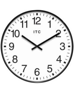 Infinity Instruments Round Wall Clock, 19 15/16in, Black/White