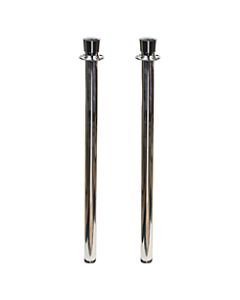 Tatco Polished Chrome Posts, 41inH, Box Of 2