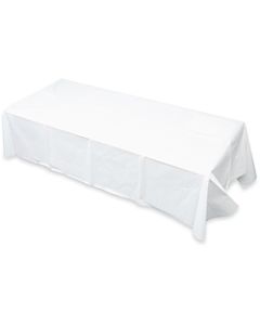 Tatco White Paper Table Covers, 54in x 108in, White, Box Of 20