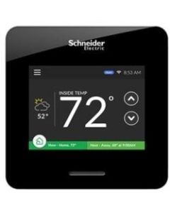 Schneider Electric Wiser Air Black Smart WI-FI Thermostat - For Air Conditioner