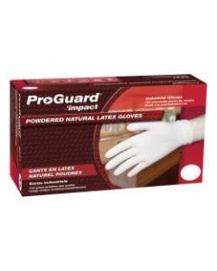 ProGuard Disposable Latex Powdered Gloves, Small, White, 100 Per Box, Case Of 10 Boxes