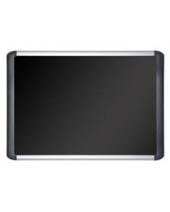 MasterVision Soft Touch Deluxe Bulletin Board, 48in x 72in, Aluminum Frame With Black Finish
