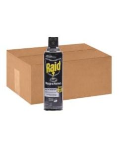 Raid Wasp/Hornet Killer Spray - Spray - Kills Hornet, Wasp, Mud Dauber, Yellow Jacket, Bugs - 14 fl oz - White - 12 / Carton