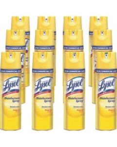 Lysol Professional Disinfectant Spray, Original Scent, 19 Oz Bottle, Case Of 12