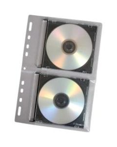 Fellowes Loose-Leaf Binder Sheets For CD-ROMs, 2 Capacity, Pack Of 10