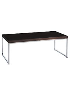 Ave Six Wall Street Coffee Table, Chrome/Espresso