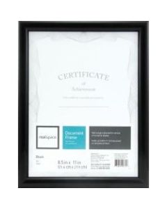 Realspace Photo/Document Frame, Plastic, 8-1/2in x 11in, Black