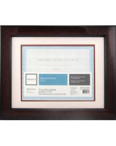 Realspace Plastic Photo/Document Frame, 11in x 14in, Matted For 8-1/2in x 11in, Black Cherry