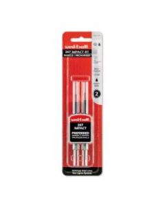 uni-ball 207 Impact RT Gel Pen Refills, Bold Point, 1.0 mm, Black, Pack Of 2 Refills