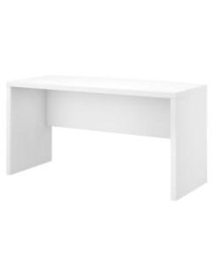 kathy ireland Office by Bush Business Furniture Echo 60inW Bow Front Desk, Pure White, Standard Delivery