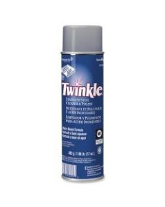 Twinkle Stainless Steel Cleaner/Polish - Ready-To-Use Aerosol - 17 fl oz (0.5 quart) - Characteristic Scent - 12 / Carton - White