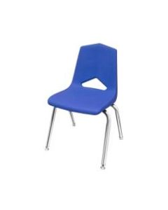 Marco Group MG1100 Series Stacking Chairs, 18-Inch, Blue/Chrome, Pack Of 4