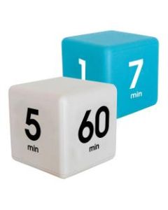 Datexx Time Cube Preset Timers, Blue/White, Pre-K - College, Pack Of 2