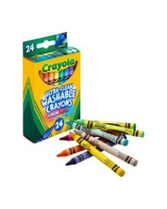 Crayola Washable Crayons, Assorted Colors, Pack Of 24 Crayons