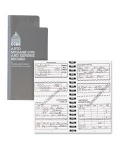 Dome Auto Mileage Log And Expense Record, 3 1/2in x 6 1/2in, Gray