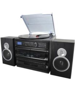 Trexonic 3-Speed Vinyl Turntable Home Stereo System, Black