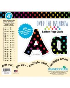 Barker Creek Letter Pop-Outs, 4in, Over The Rainbow, Set Of 255