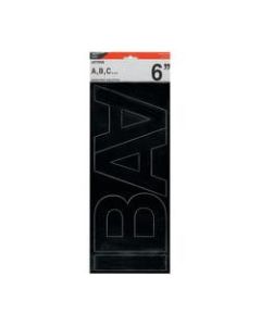 Creative Start Self-Adhesive Letters, 6in, Helvetica, Black, Pack of 43