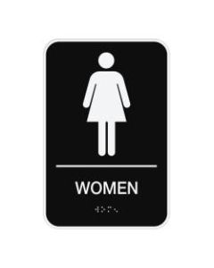 Cosco ADA Men/Women Combo Pack Restroom Signs, 6in x 9in, Pack Of 2