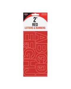 Creative Start Self-Adhesive Letters, Numbers and Symbols, 2in, Helvetica, Red, Pack of 133