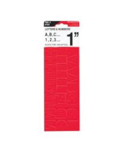 Creative Start Self-Adhesive Letters, Numbers and Symbols, 1in, Helvetica, Red, Pack of 256