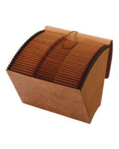 Office Depot Brand Paper Expanding File With Flap, 31 Pocket, Expansion 2in, 8 1/2in x 11in, Letter, 30 % Recycled, Brown, Pack of 1