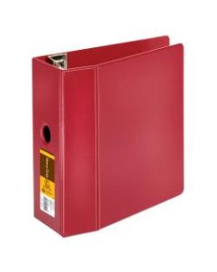 [IN]PLACE Heavy-Duty Reference 3-Ring Binder, 5in D-Rings, 100% Recycled, Dark Red