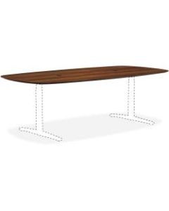 Lorell Knife Edge Rectangular Conference Table Top, 8ftW, Walnut