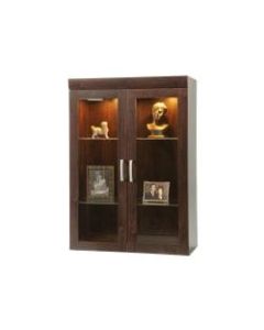 Sauder Office Port Collection, Display Hutch, Dark Alder