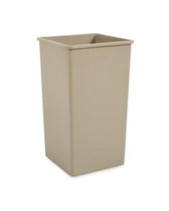Rubbermaid Commercial 50-gal Untouchable Sqre Container - 50 gal Capacity - Square - Touchless - Compact, Rugged, Durable, Crack Resistant - Plastic - Beige - 4