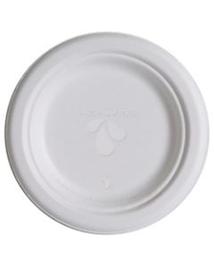 Highmark Compostable Sugarcane Paper Plates, 6in, White, Pack Of 1,000