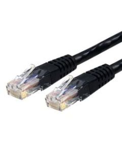 StarTech.com 1ft CAT6 Ethernet Cable - Black Molded Gigabit CAT 6 Wire - 100W PoE RJ45 UTP 650MHz - Category 6 Network Patch Cord UL/TIA - 1ft Black CAT6 up to 160ft - 650MHz - 100W PoE