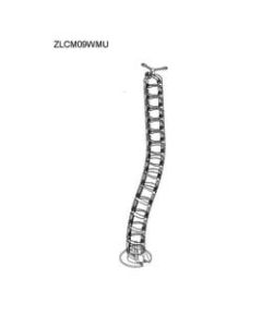 Z-Line Designs Z-Tech Modular Wire Management Spine, 30 3/4inH x 31 1/2inW, Silver