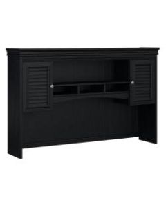 Bush Furniture Fairview Hutch for L Shaped Desk, Antique Black/Hansen Cherry, Standard Delivery