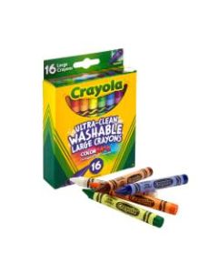 Crayola Washable Crayons, Assorted Colors, Pack Of 16