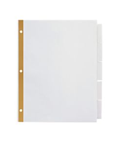 OfficeMax Brand Insertable Dividers, 5-Tab, White, Pack of 3 Sets