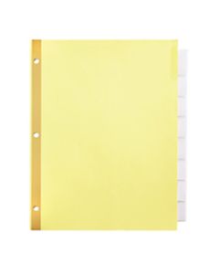 Office Depot Brand Insertable Tab Dividers, Clear Tabs, Buff paper, 8 Tabs, Pack of 3