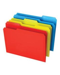 Office Depot Brand Poly File Folders, Letter Size, 1/3 Cut, Assorted Colors, Pack Of 12