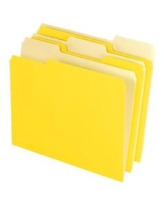 Office Depot Brand 2-Tone File Folders, 1/3 Cut, Letter Size, Yellow, Box Of 100