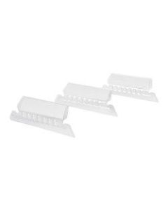 Office Depot Brand Plastic Tabs, 2in, 1/5 Cut, Clear, Pack of 25