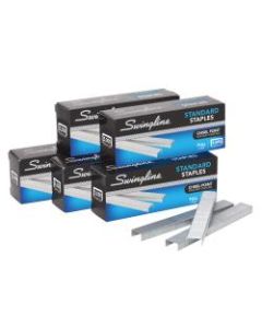 Swingline Standard Staples, 1/4in Length, 5,000 Per Box, Pack Of 5