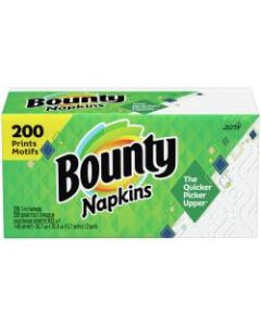 Bounty Quilted 1-Ply Napkins, White, Pack Of 200 Napkins