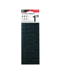 Creative Start Self-Adhesive Letters, Numbers and Symbols, 1in, Helvetica, Black, Pack of 256