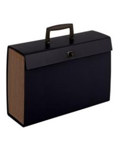 Office Depot Brand 19-Pocket Expanding Letter Case File, 44% Recycled, Black