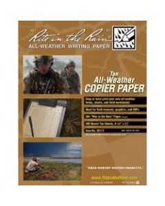 Rite in the Rain Tactical All-Weather Copier Paper, Letter Size (8 1/2in x 11in), Tan, Ream Of 200 Sheets