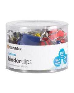 OfficeMax Brand Binder Clips, Medium, Assorted Colors, Pack Of 24