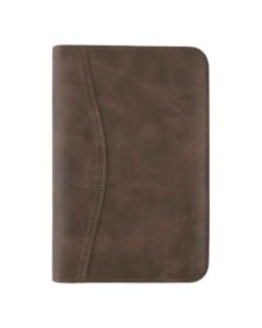 AT-A-GLANCE Simulated Leather Starter Set With Daily/Weekly Planning Pages, Distressed Brown