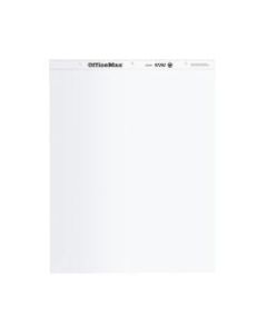 OfficeMax Easel Pads, 27in x 34in, Plain White, 50 Sheets Per Pad, Pack Of 5 Pads